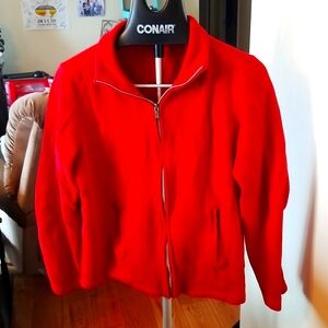 10/$10 Soft Red Zipper Sweater XL